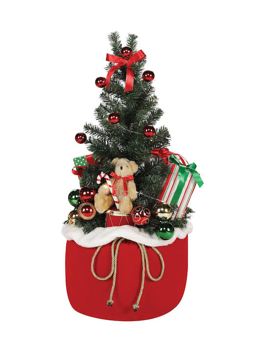 Christmas Decorative Illuminated Plastic Tree 80cm Battery Green