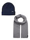 Set with Beanie in Navy Blue color