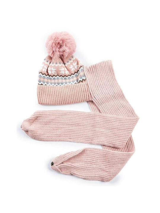 Verde Frauen Set mit Beanie in Rosa Farbe