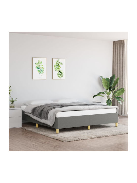 Double Bed Mattress Base Upholstered with Fabri...
