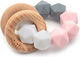 Mimijo 2 in 1 Tina Teether Ring Wooden for 0 m+