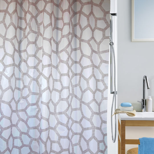 Dimitracas Elements Grigio Κουρτίνα Μπάνιου Υφασμάτινη 180x200 cm Γκρι