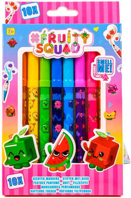 Fruitysquad Scented Scented Drawing Markers Thin Set 10 Colors