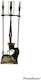 Ehome Fireplace Tool Set with Stand Holder Copper