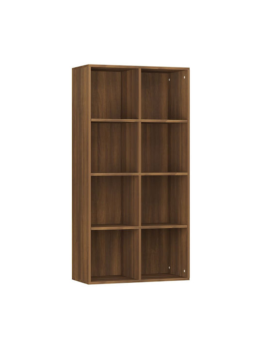 Bookcase Brown Oak 66x30x130cm