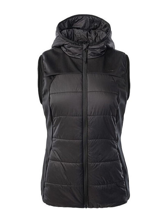 Loanna Women's for Hiking Short Puffer Jacket for Winter with Hood Black