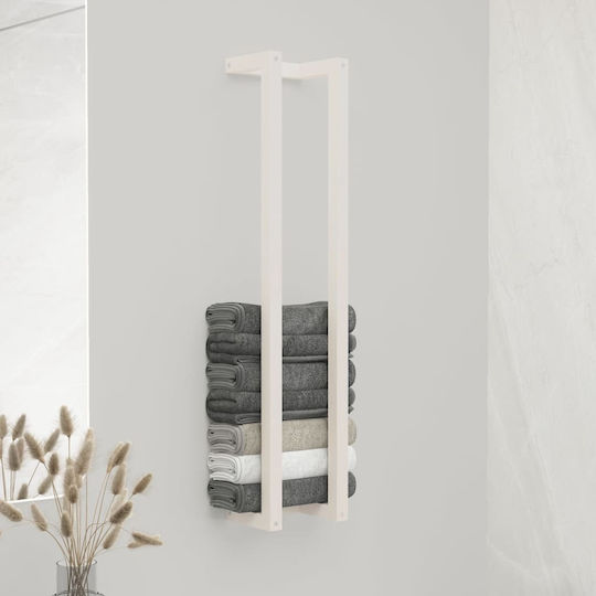 vidaXL Single Wall-Mounted Bathroom Rail ​110x110cm White