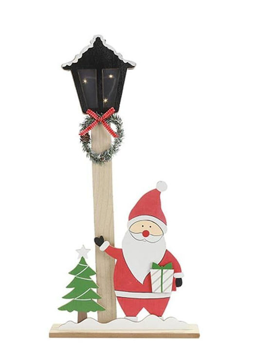 Luminat Decorativ Moș Crăciun din Lemn 52.5x26cm.