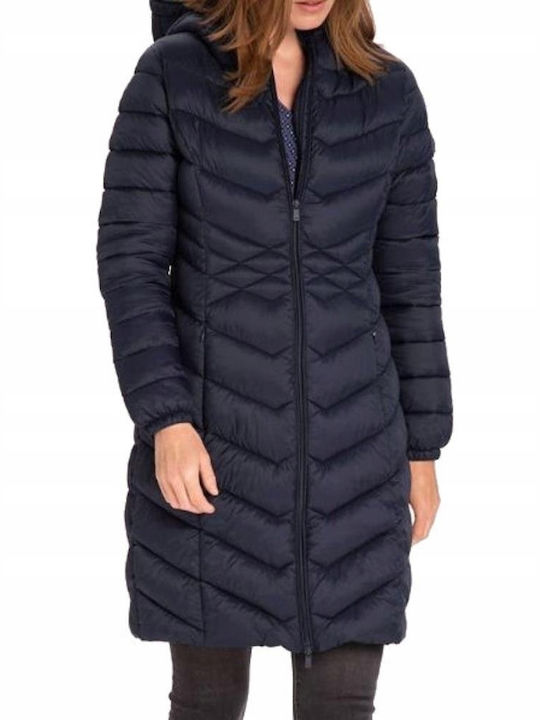 Volcano  J-IRIS Women's Quilted coat with bamboo filling - Navy Blue