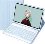 Synthetic Leather Flip Cover with Keyboard Light Blue (iPad 2022 10.9'')