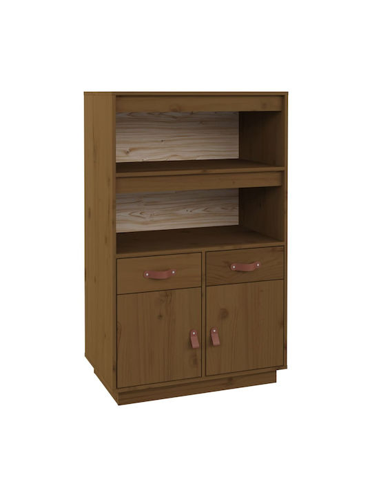 Sideboard Solid Wood with Drawers Brown Honey 6...