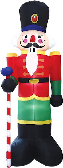 Lianos Aufblasbar Weihnachts-Nussknacker Mehrfarbig aus Kunststoff Höhe 240cm.
