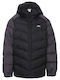 Waterproof Kids' Quilted Jacket Short Windproof with Hood Blue
