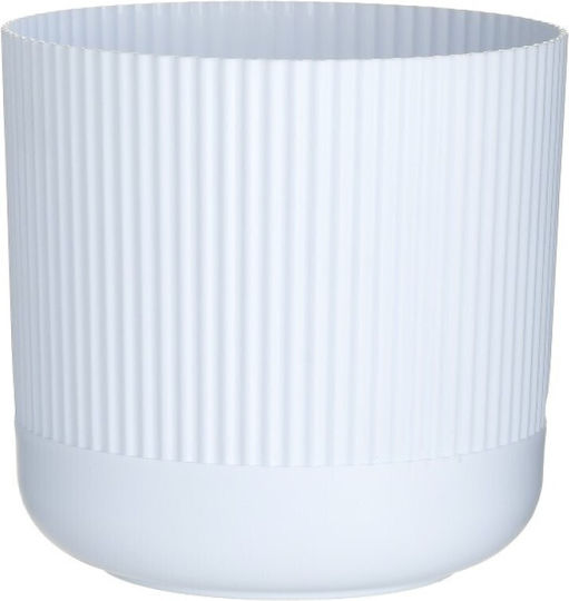 Click Planter Plastic White 18x18x17cm.
