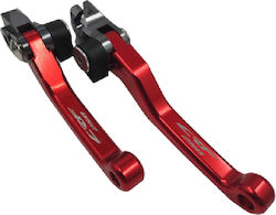 NSRacing Set Manete Frână/Ambreiaj Motocicletă Manete de motocicletă ajustabile pentru Honda CRF 250 Roșii 22112225