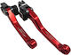 NSRacing Set Brems-/Kupplungshebel für Motorräder Einstellbar für Honda CRF 250 Rot 22112225