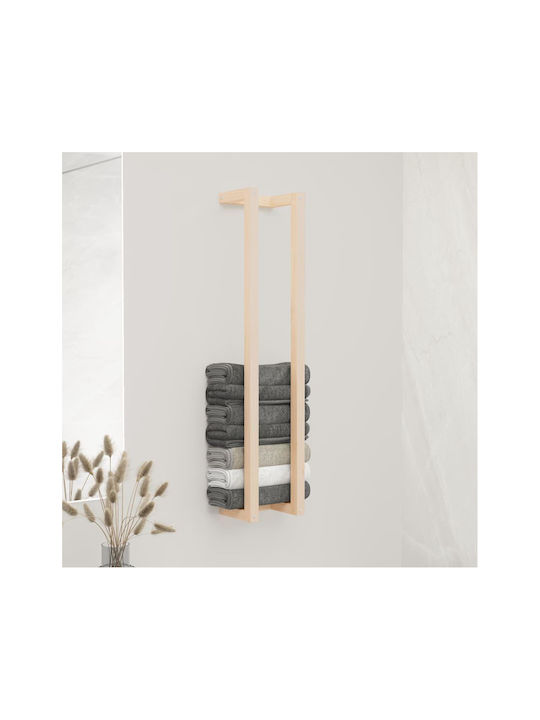 vidaXL Ράγα Μπάνιου Μονή Επιτοίχια με Βίδες ​110x110cm Καφέ