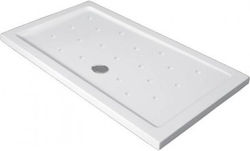 Karag Rectangular Porcelain Shower White Flat 70x120x6.5cm