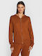 Women's Sweatshirt Jacket Hooded Brown