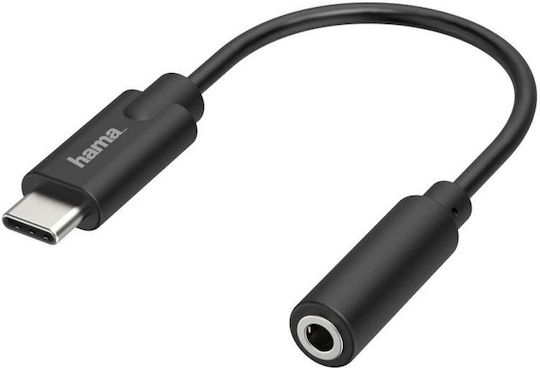 HAMA Конвертор USB-C мъжки към 3.5mm женски Черен 1бр 00200318