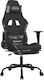 vidaXL 3143732 Fabric Gaming Chair with Footrest Black Camo