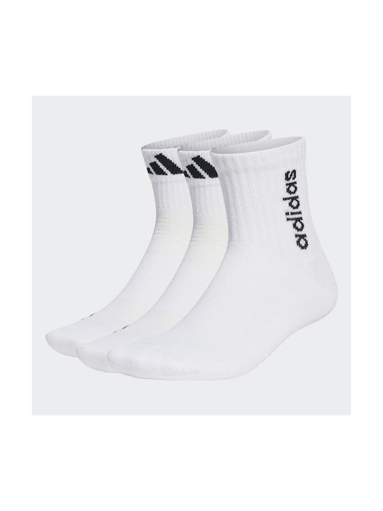 Adidas Performance Light Mid-Cut Αθλητικές Κάλτσες Λευκές 3 Ζεύγη