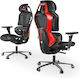 Eureka Ergonomic Typhon Καρέκλα Gaming Δερματίνης με Ρυθμιζόμενα Μπράτσα Κόκκινη