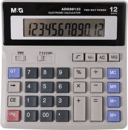M&G Calculator 12 Cifre în Culoarea Alb 1buc