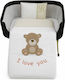 Beboulino Σет За Количка Mooving Bear Бял 3бр