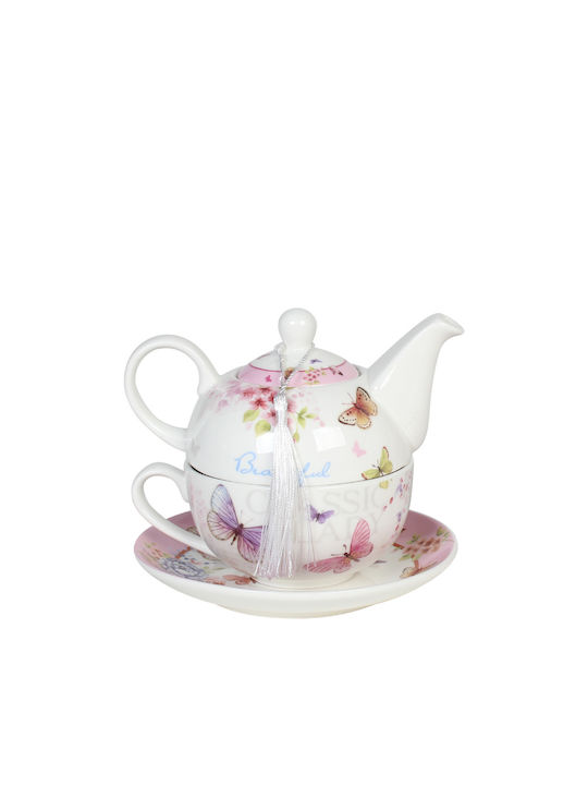 Keskor Teapot Set Porcelain with Cup 330ml 1pc