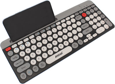 Andowl QK8066 Wireless Bluetooth Keyboard Only English US Gray