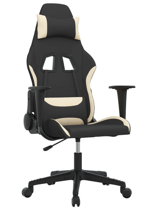 vidaXL 3143733 Υφασμάτινη Καρέκλα Gaming Μαύρο/...