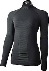 MICO 1856 Warm Control Skintech - Women's long sleeves round neck Underwear - Black
