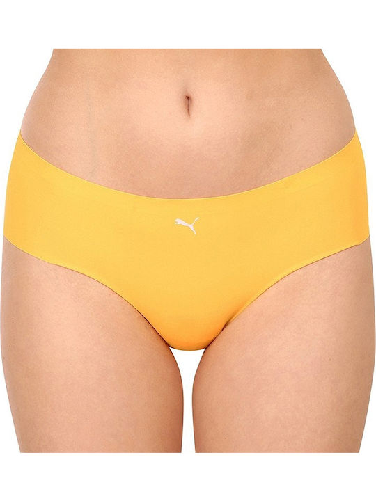 PUMA Γυναικεία Slip 2Pack χωρίς Ραφές Κίτρινα