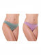 Apple Boxer Γυναικεία Slip 2Pack Olive/Lilac