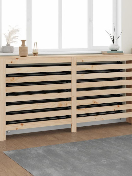 vidaXL Husă Pentru Radiator Din Lemn Masiv Maro 169x19x84cm