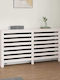 vidaXL Husă Pentru Radiator Din Lemn Masiv Alb 153x19x84cm