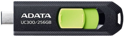 Adata UC300 256GB USB 3.2 Stick mit Verbindung USB-C Schwarz