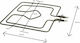 301GR03 Rezistență de schimb pentru cuptor Compatibil cu Korting / Gorenje 35.5x36.5cm