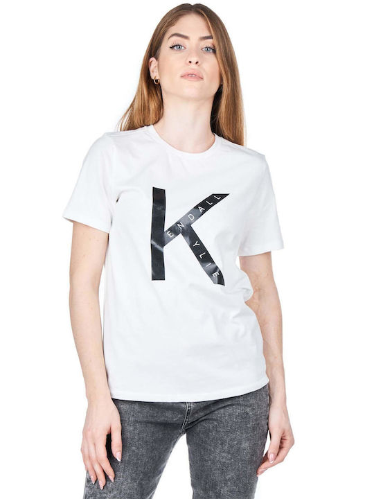 Kendall + Kylie Damen T-Shirt Weiß
