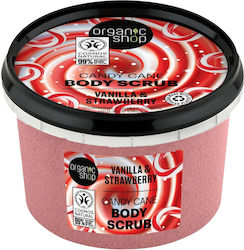 Organic Shop Candy Cane Scrub for Body Vanilla & Strawberry 250ml