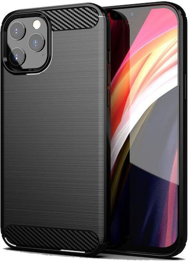 Carbon Umschlag Rückseite Silikon Schwarz (Xiaomi 12 Lite)