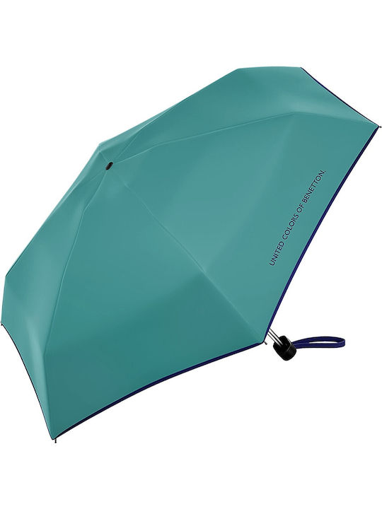 Benetton Super Mini Regenschirm Kompakt Hellblau