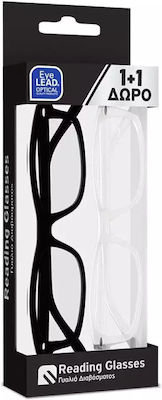 Eyelead Damen Lesebrille +2.50 Black / Transparent 2Stück