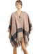 Women's Poncho Taupe