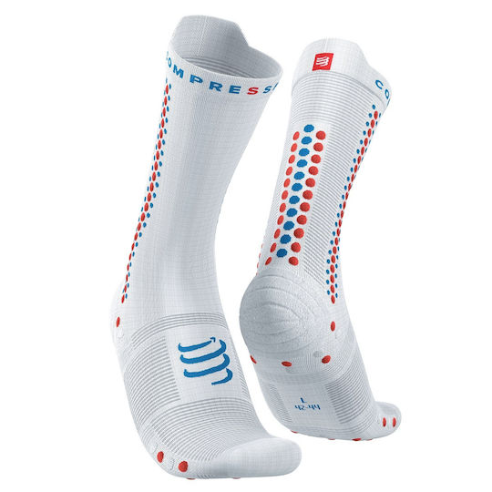 Compressport Pro Racing V4.0 Bike Șosete de ciclism White/Orangeade