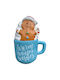 Marva Sweet Τreat Christmas Mug Light Blue L17xW14xD20cm. With lid