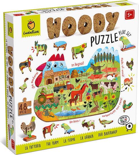 Wooden Kids Puzzle Farm for 5+ years+ Years 48pcs Ludattica