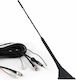 Phonocar Κεραία Αυτοκινήτου Οροφής Fiberglass Βιδωτή με Κλίση 60° και Καλώδιο 5m για Ραδιόφωνο με Ενισχυτή σε Μαύρο Χρώμα