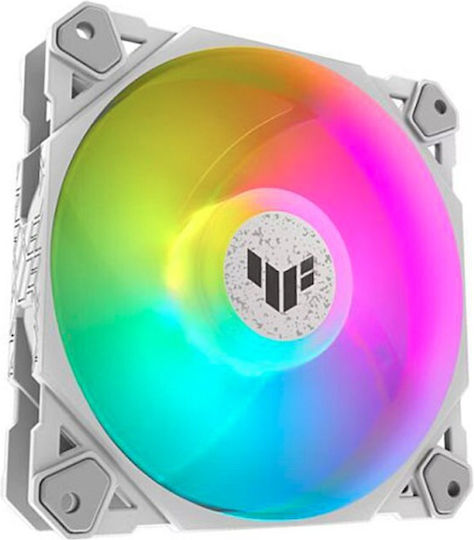 Asus TF120 Case Fan 1900rpm 76cfm with ARGB Lighting and 4-Pin PWM Connection 3pcs White